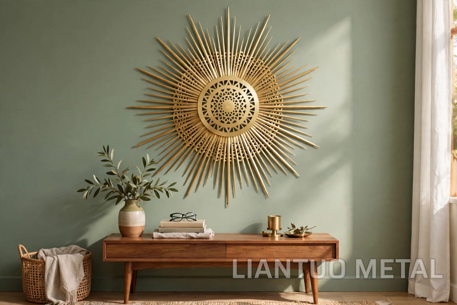 Sunburst Metal Wall Sculpture